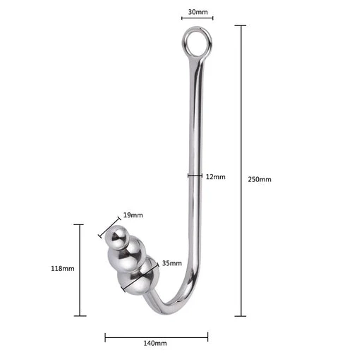 Hook with Beaded and Collar Anal 5334 Cuffs Elegant 0706